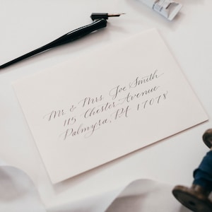Custom Calligraphy Envelope Addressing | Fairmount Style | Hand-lettered