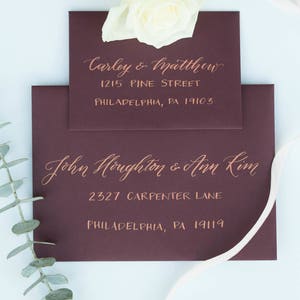 Custom Calligraphy Envelope Addressing | Mixed Style | Wedding/B&#39;nai Mitzvah/Special Event Invitations | Hand-lettered