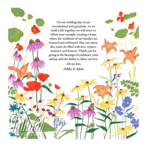 Butterfly Garden Parents&#39; Gift | Jewish/Interfaith/Quaker Wedding | Hand-Painted Watercolor, Giclée Print