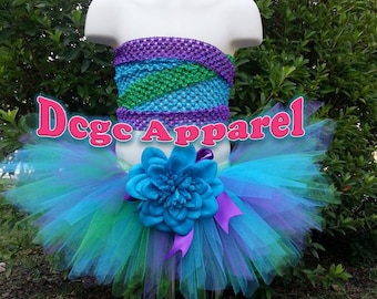 Disney's Under the Sea Little Mermaid inspired Tutu SKIRT (Newborn, 1t, 2t, 3t, 4t, 5t, 6, 7, 8, 10, 12, 14, 16)