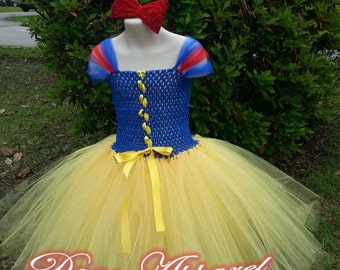 Snow White Inspired Princess Tutu Dress/ Skirt (Newborn-Size 14)