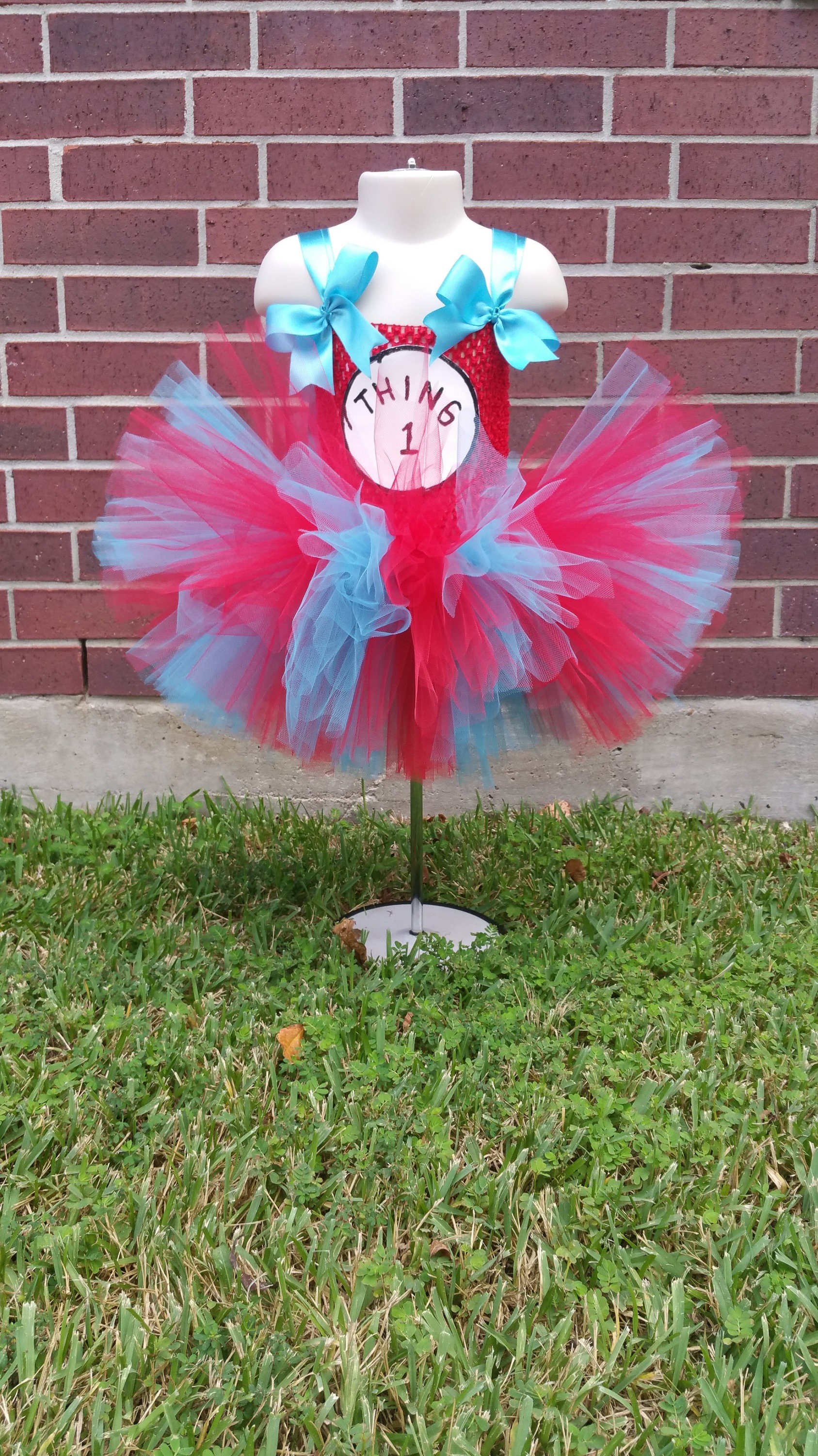 Thing 1 cat in the hat inspired tutu newborn size 14 etsy