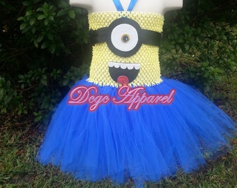 Despicable Me Minion inspired Tutu  (Newborn-Size 14)