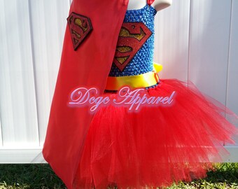 Super girl inspired Tutu (Newborn-Size 14)