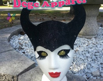 DCGC MALEFICENT inspired Head Dress Horns (Mask, Crown)