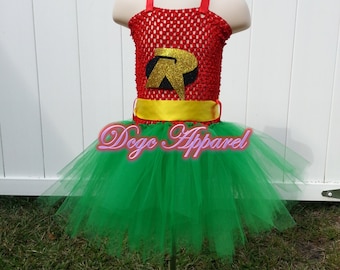 Robin "The Girl Wonder" inspired  Tutu (Newborn-Size 14)