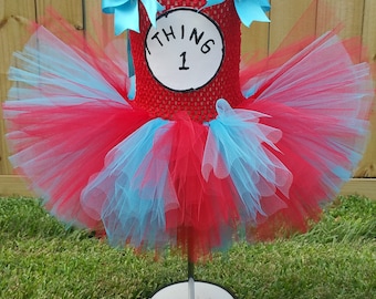Thing 1- cat in the hat inspired Tutu (Newborn-Size 14)