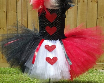DCGC Queen of Heart Alice and Wonderland inspired Tutu (Newborn-Size 14)