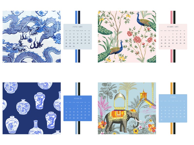 2023 Preppy Desktop Calendar Wallpaper - Etsy Finland