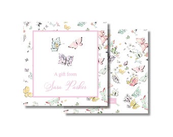 Birthday Calling Cards/ Enclosure Gift Tags Favor Tags/ Girls / Sisters / Party / Girls /Butterfly Gift Tag /Girls Birthday Card