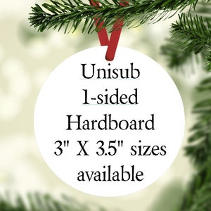 Unisub Single Sided Round Ornament Sublimation Blanks - Circle Sublimation Blank - Round Ornament Blank - Wholesale Blanks