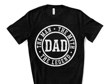 Dad The Man The Myth The Legend Screen Print Transfer - Plastisol Transfer - Father's Day Shirt - Make Your Own Shirt - Men's Shirt Design