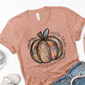 Hello There Pumpkin Watercolor Fall Tie-Dye Pumpkin Screen Print Transfers - Make Your Own Shirt - Fall Shirt for Women