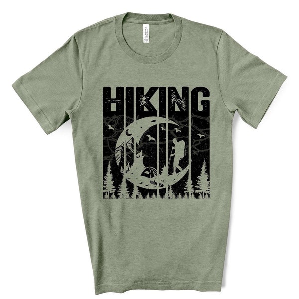 Hiking Screen Print Transfer - Camping Outdoor Shirt for Men - Ready to Press - Mountain Hiking Shirt - Men's Shirt Design