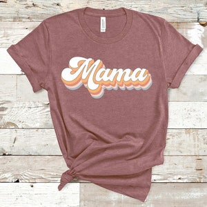 Mama Retro Style Screen Print Transfer - Mommy and Me Shirt Design - Ready to Press - New Mom Gift - High Heat Screen Print Transfer