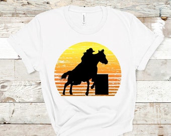 Barrel Racing Screen Print Transfer - Ready to Press - Make Your Own Shirt - Rodeo Screen Print Transfer - Rodeo Theme Clothing