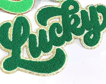 Lucky St. Patrick's Day Iron On Chenille Patch - St. Patrick's Day Make Your Own Shirt