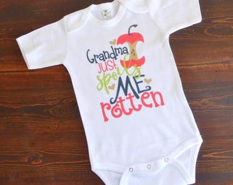 Grandma Spoils Me Grandpas Money Funny Toddler Football Tee
