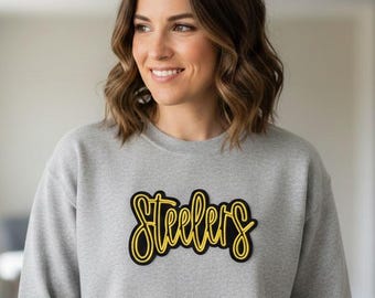 Steelers Mascot Patch for Sweatshirts, Jackets, Bags - School Mascot Custom Patch - School Spirit Patches - Can Be Customized