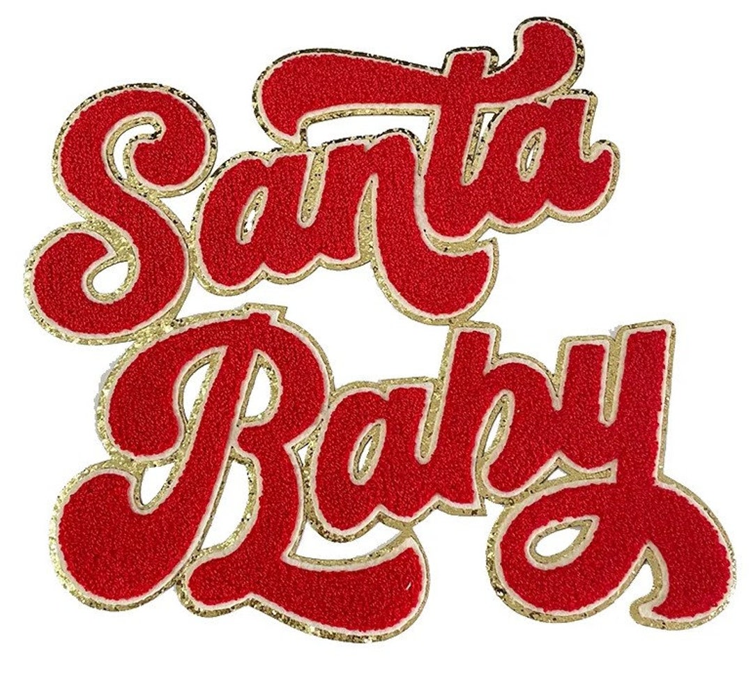 READY TO SHIP Ships in 24 Hours Santa Baby Iron on Patch Christmas Iron