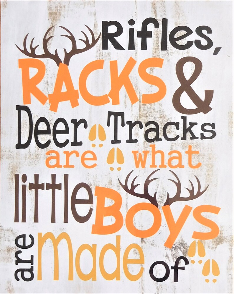 Little Boy Nursery Artwork Hunting Theme Baby Shower Present | Etsy