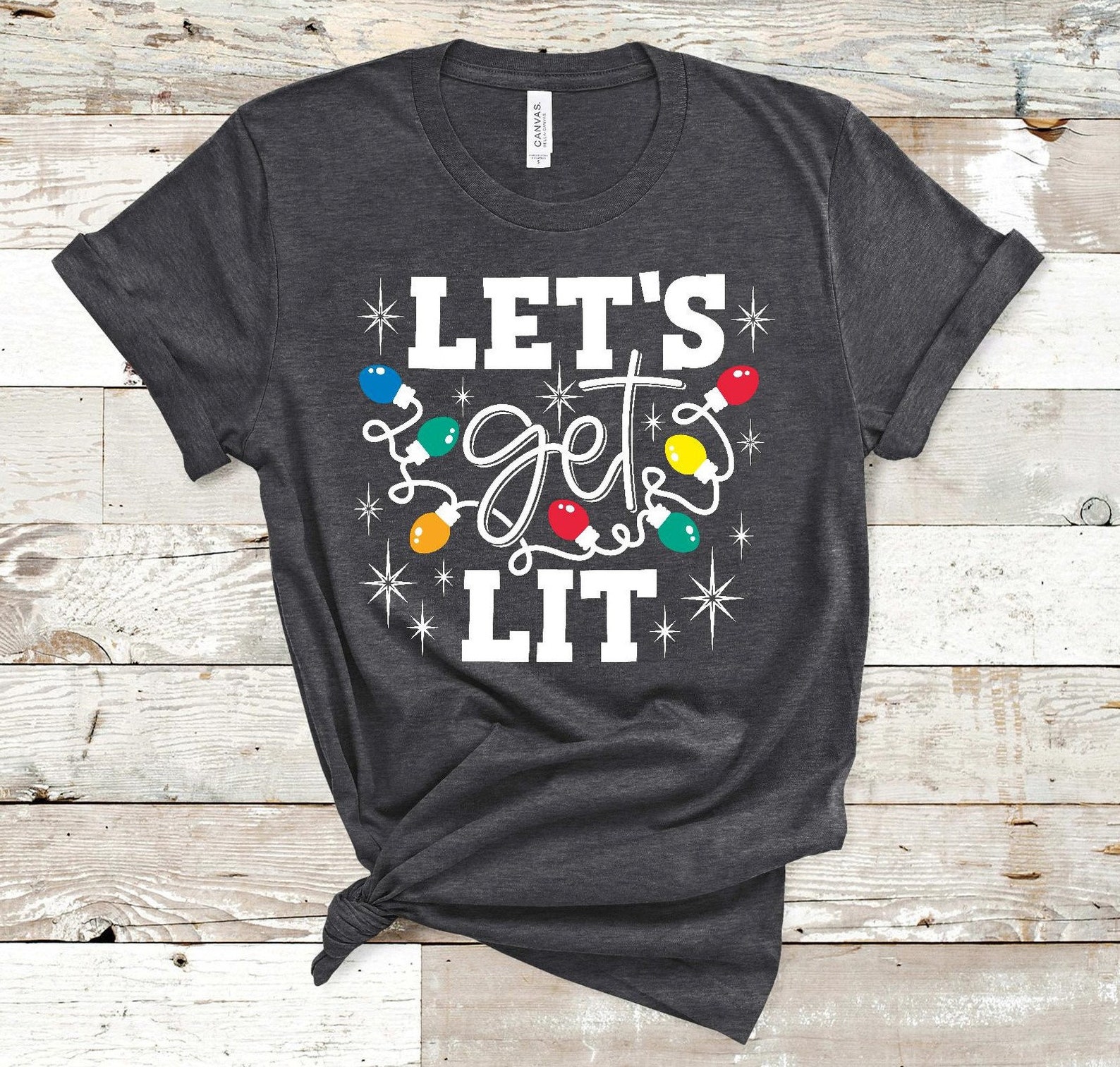 Let's Get Lit Christmas Screen Print Transfer Plastisol | Etsy