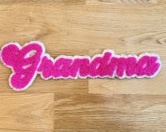 Grandma Iron On Chenille Patch - Mother's Day Make Your Own Shirt