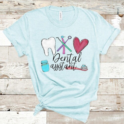 Dental Hygienist With Dentist Tools Screen Print Transfer Etsy