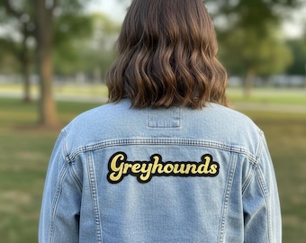 Greyhounds Mascot Patch for Sweatshirts, Jackets, Bags - School Mascot Custom Patch - School Spirit Patches - Can Be Customized