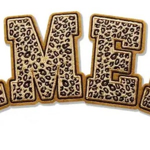 May include: The word "AMEN" spelled out in large, brown letters with a leopard print pattern.