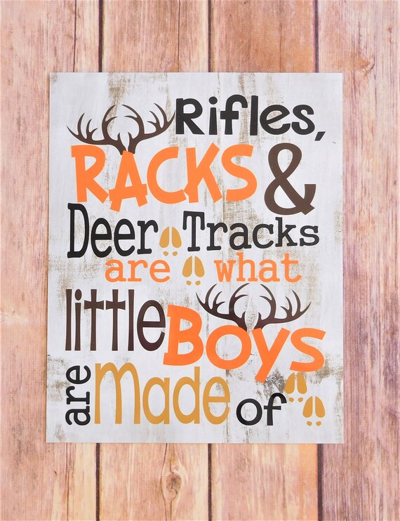 Little Boy Nursery Artwork Hunting Theme Baby Shower Present | Etsy