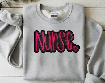 Nurse Glitter Patch - Iron On Patch for Nurses - Make Your Own Shirt