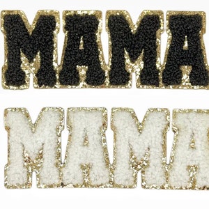 Mama Iron On Hat Sized Chenille Patch Mother's Day Make Your Own Hat Custom Hat image 1