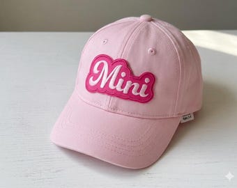 Mini Hat Patch - Make Your Own Hat - Iron On Patch for Hats, Bags, Shirts, etc.  Matching Mommy and Me Hats - Mama Hat Patch Pink - Grandma
