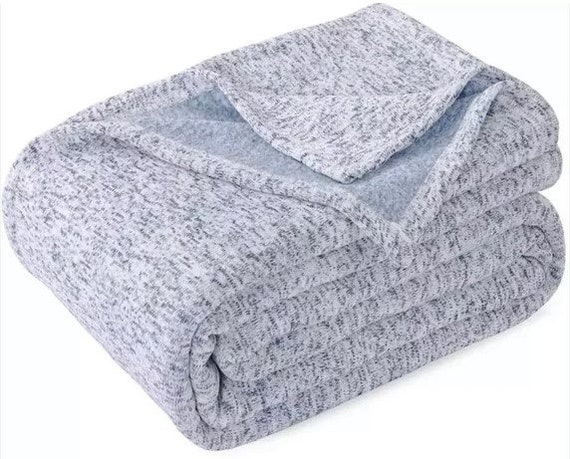 Sublimation Blanket Blank - 50 X 60 Sublimation Blanket - Gray Melange  Polyester Fleece Sublimation Blanket