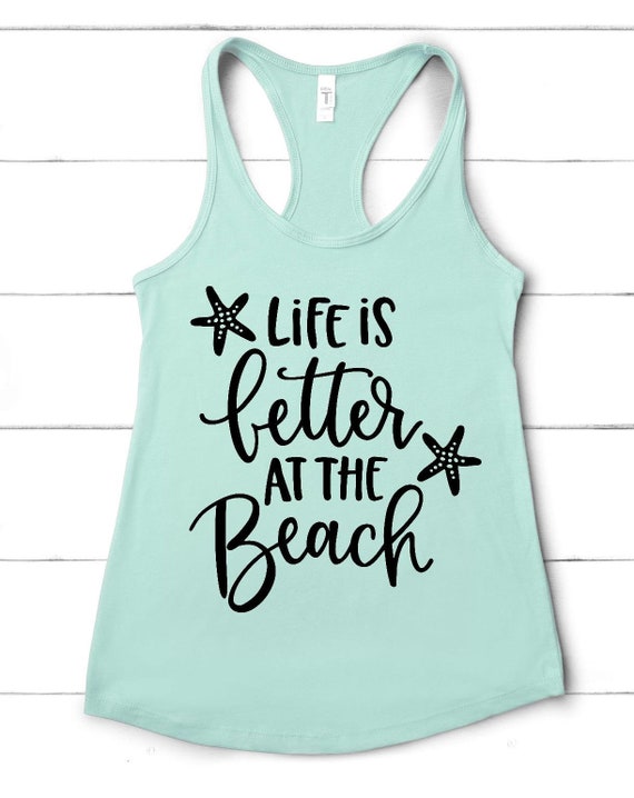 Life is Better at the Beach Screen Print Transfer - Plastisol Transfer - Heat Press Transfer - Make Your Own Shirt