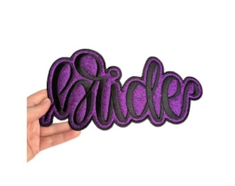 Bride Glitter Patch - Customizable Colors - Honeymoon Shirt - Make Your Own Shirt - Iron On Bride Patch