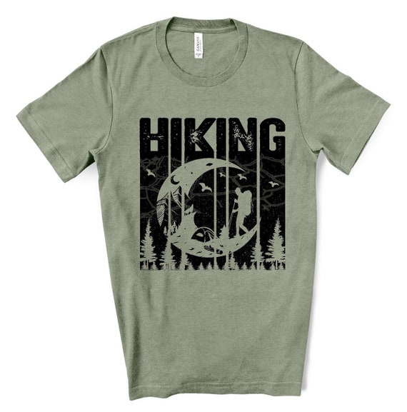 Hiking Screen Print Transfer Camping Outdoor Shirt for Men Ready