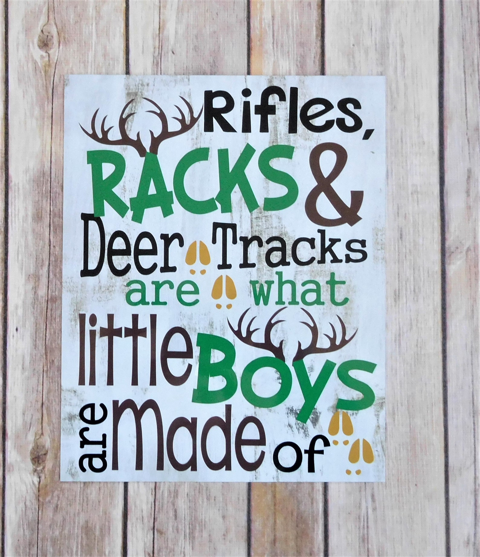 Little Boy Nursery Artwork Hunting Theme Baby Shower Present | Etsy