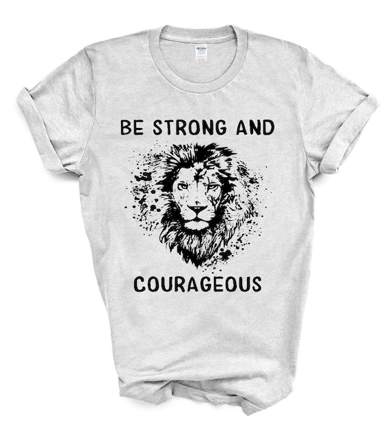 Sea fuerte y valiente transferencia de serigrafía para adultos