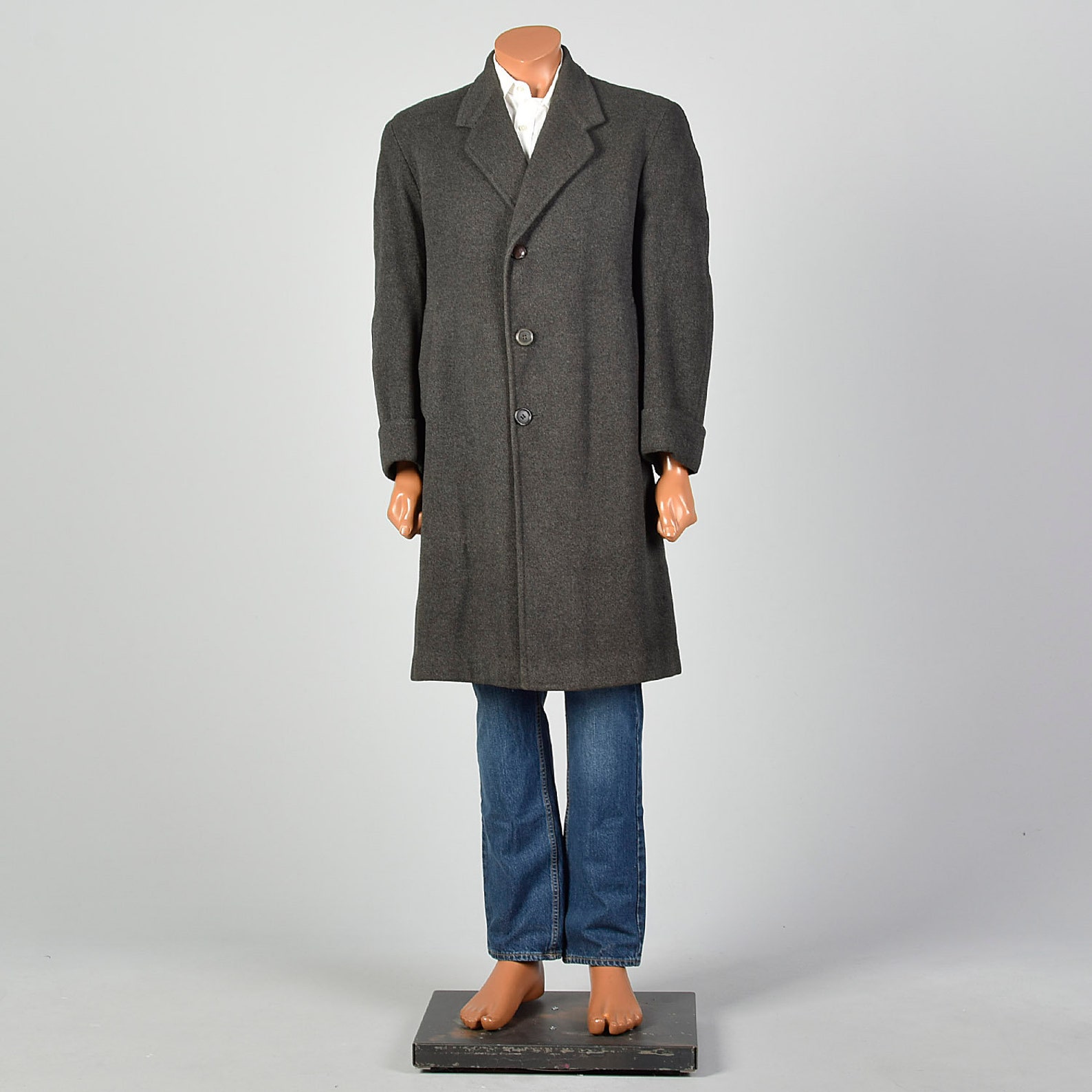 Medium 1950s Grey Burberry's Winter Coat Scottish Wool Heavyweight - Etsy