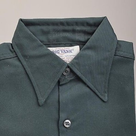 Deadstock NOS Mens Vintage 70s Big Yank Green Per… - image 2