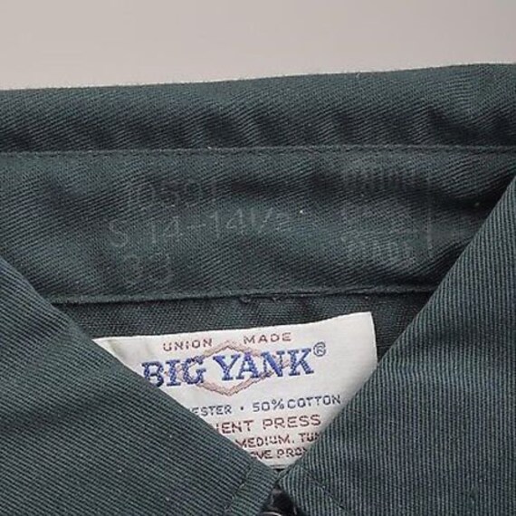 Deadstock NOS Mens Vintage 70s Big Yank Green Per… - image 3