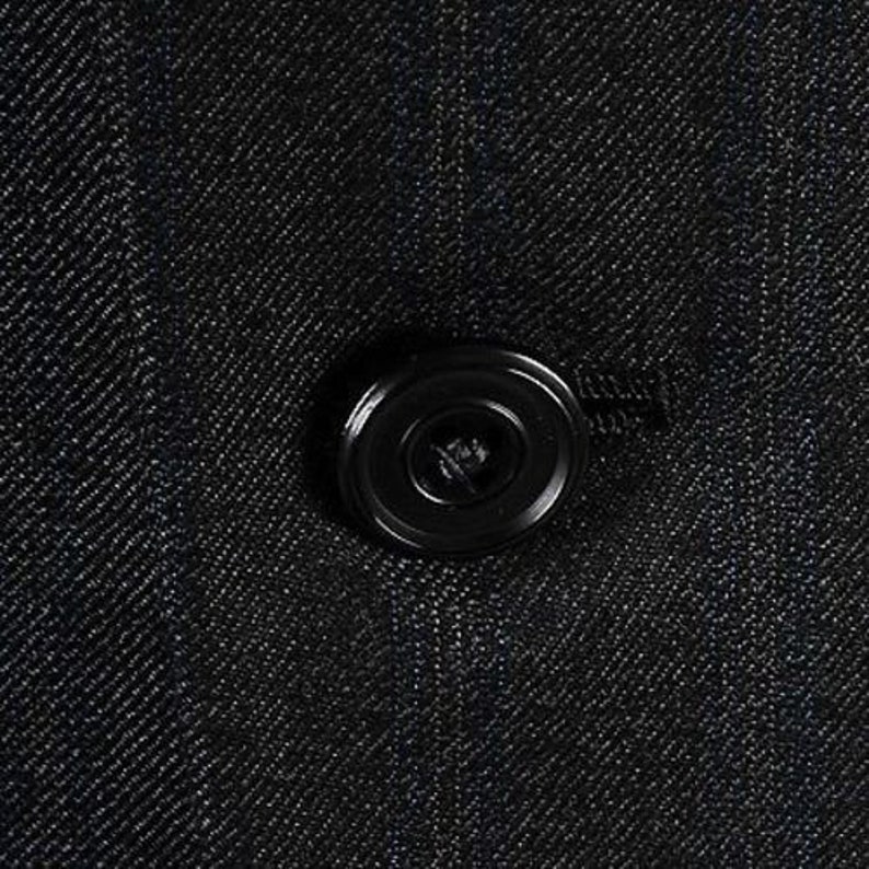 Mens Vintage 70s Hart Schaffner Marx Charcoal Blue Tan Stripe Two Piece Suit Jacket Pants Wool 40 40R 40S
