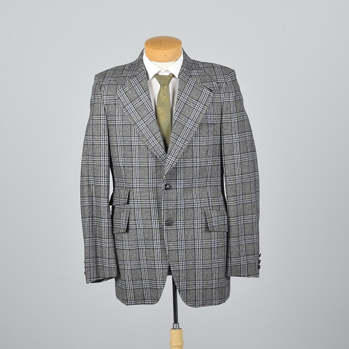 vintage grey tweed blazer professional >>> Large main image 0