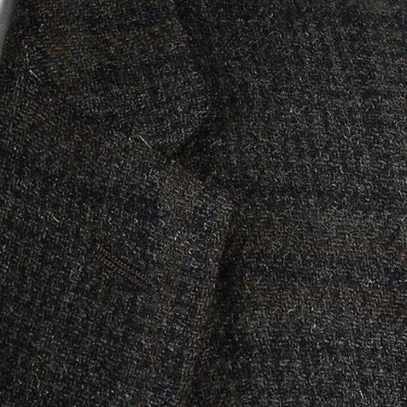 Mens Vintage 50s Charcoal Green Tweed Windowpane … - image 3