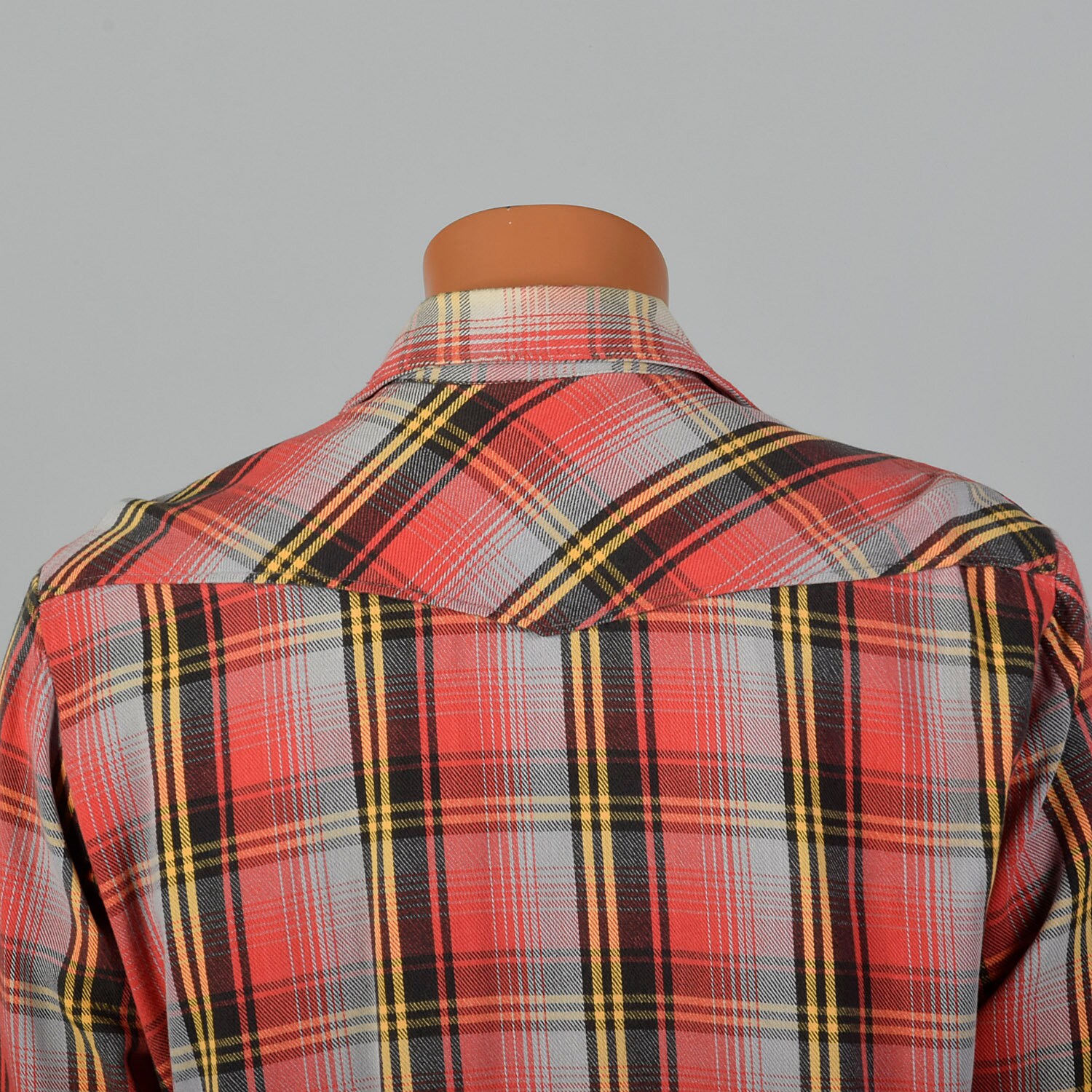 XL 1960s Mens Cotton Flannel Plaid Wing Collar Long Sleeve - Etsy