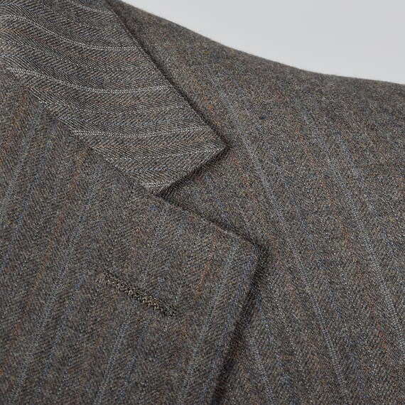 Medium 1960s 38R Stripe Suit Convertible Pockets … - image 8