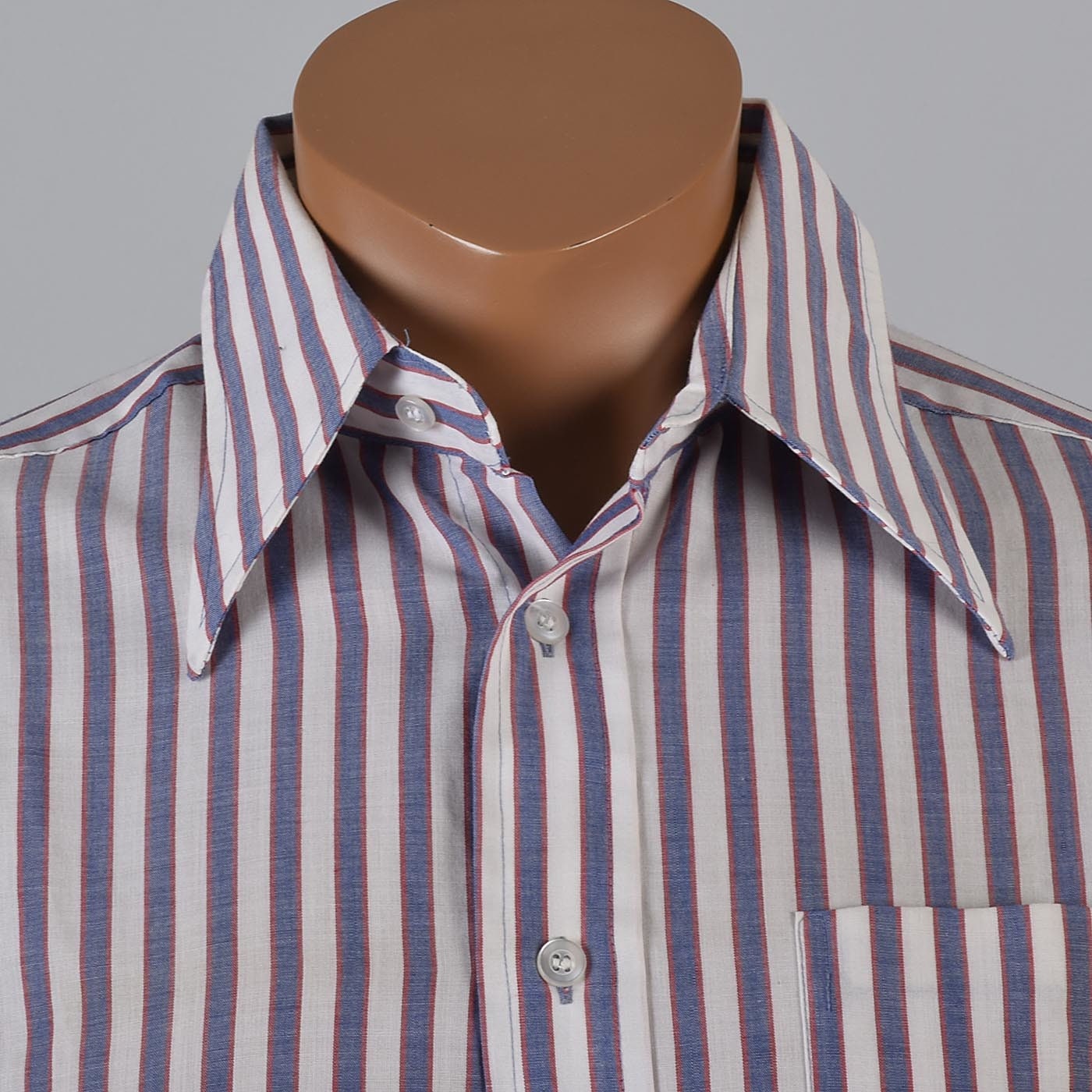 XL 1970s Mens Shirt Sears Kings Road Striped Shirt Button Down Long ...