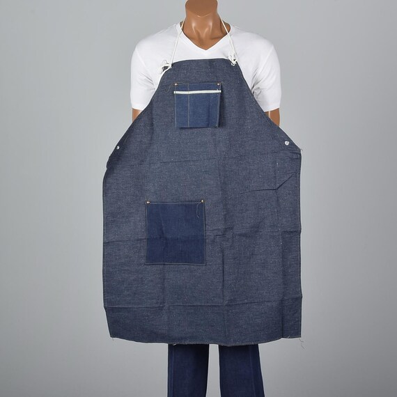 1950s Selvedge Denim Apron Deadstock Heavy Duty C… - image 6